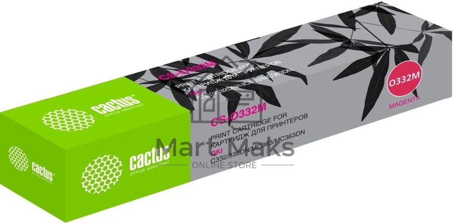 Картридж лазерный Cactus CS-O332M (46508734) пурпурный (3000 стр.) для Oki C332/MC363