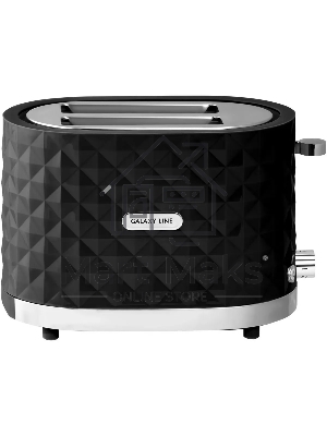 Тостер Galaxy Line GL 2912, черный, пластик, 1200 Вт