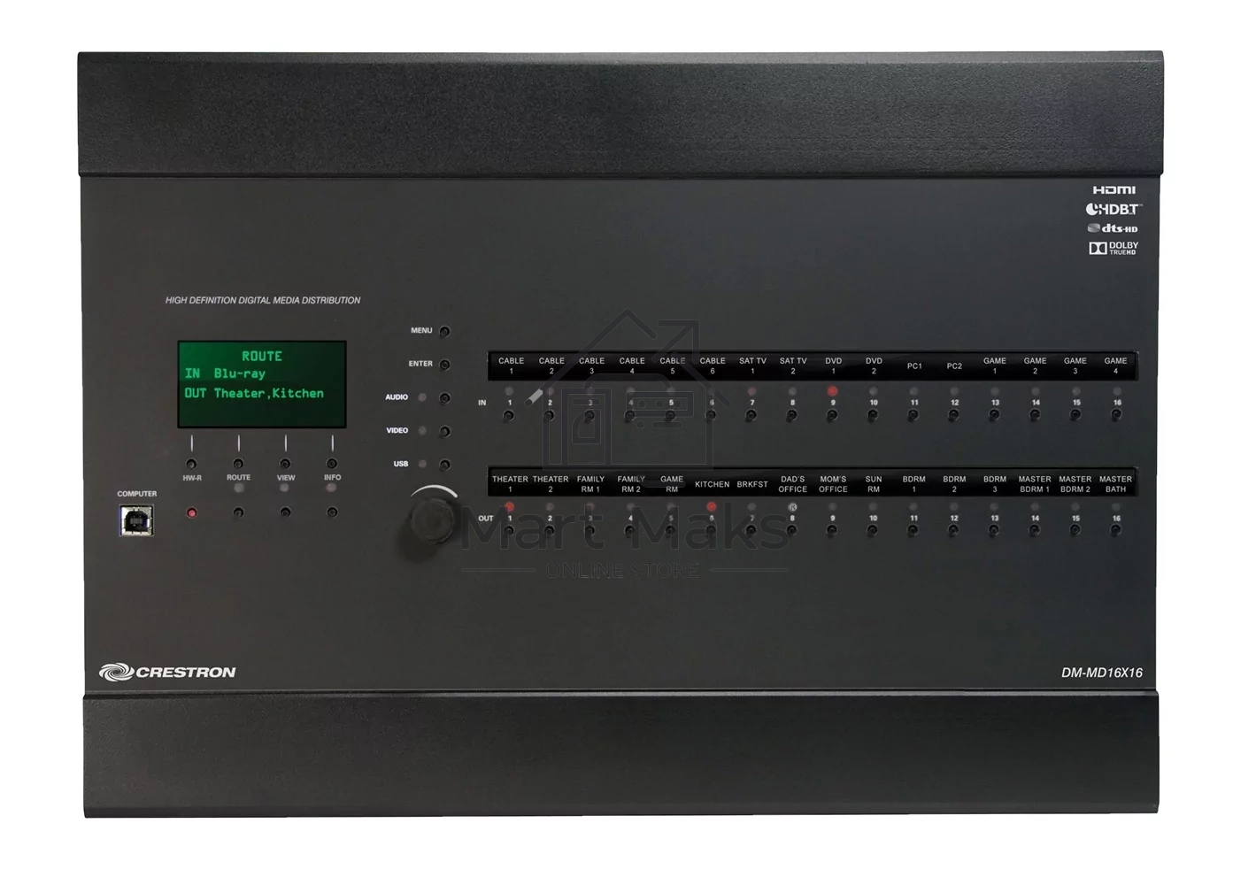 Матричный коммутатор Crestron DM-MD 16Х16