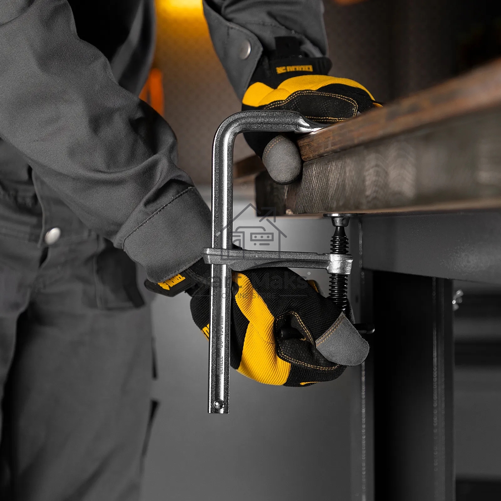 Струбцина Denzel F-образная, 80x150 мм, кованая