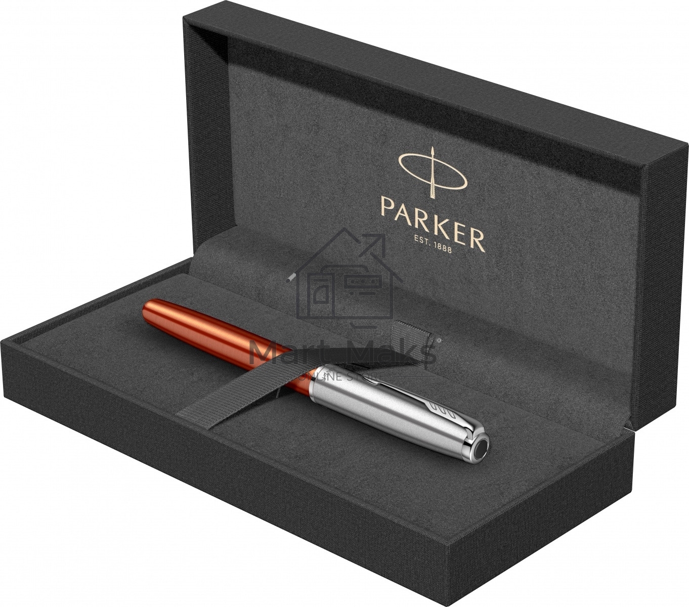 Ручка перьевая Parker Sonnet Essentials SB F545 (CW2169228) LaqOrange CT, F, сталь нержавеющая, подарочная коробка