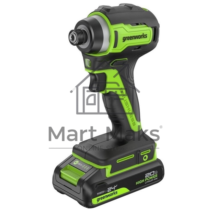 Винтоверт Greenworks ID3170 аккум. патрон:шестигр.1/4