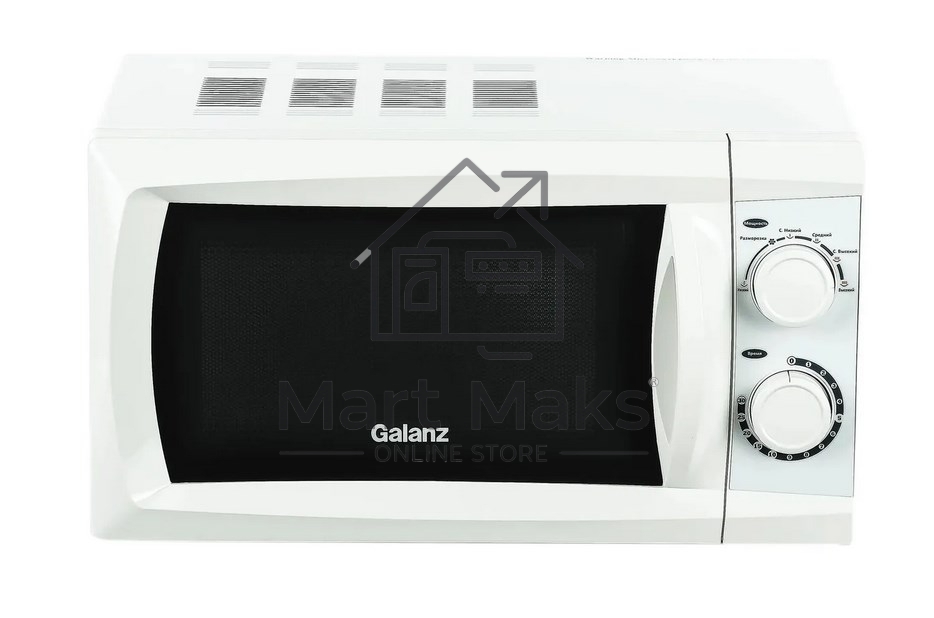 Микроволновая печь Galanz MOS-2002MW белый, 20 л, 700 Вт, переключатели - поворотный механизм
