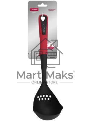 Половник для первых блюд Rondell Craft RD-1872 черный/красный упак.:картонная подложка