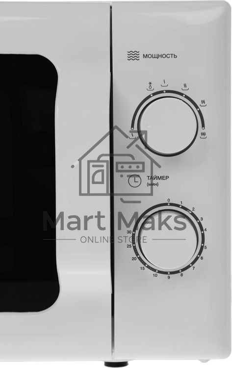 Микроволновая печь Hyundai HYM-M2051 белый, 20 л, 700 Вт, переключатели - поворотный механизм