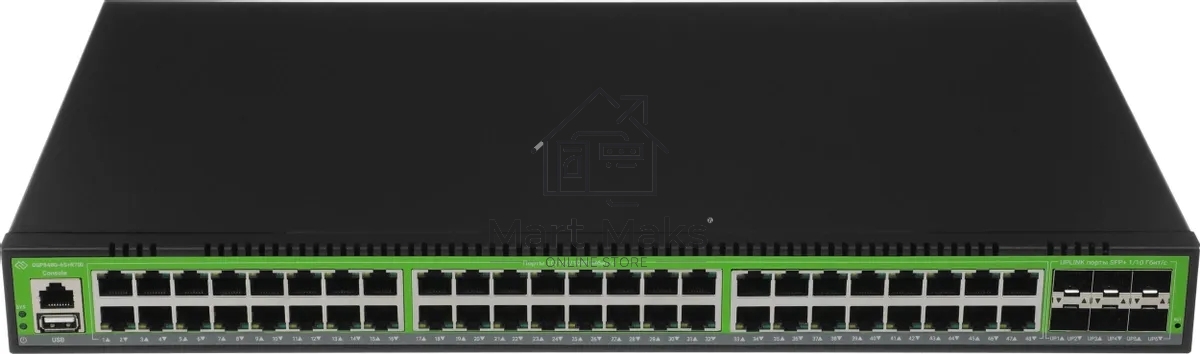 Коммутатор Digma DSP848G-6S+R700, 48×1 Гбит/с + 6×10 Гбит/с SFP+, управляемый