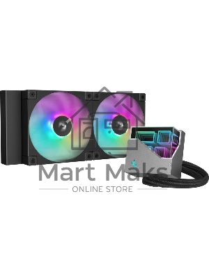 Система жидкостного охлаждения DEEPCOOL LT240 ARGB черный, 120 мм, алюминий/медь, 2400 об/мин, 38.71 дБ, 4 pin, 280 Вт