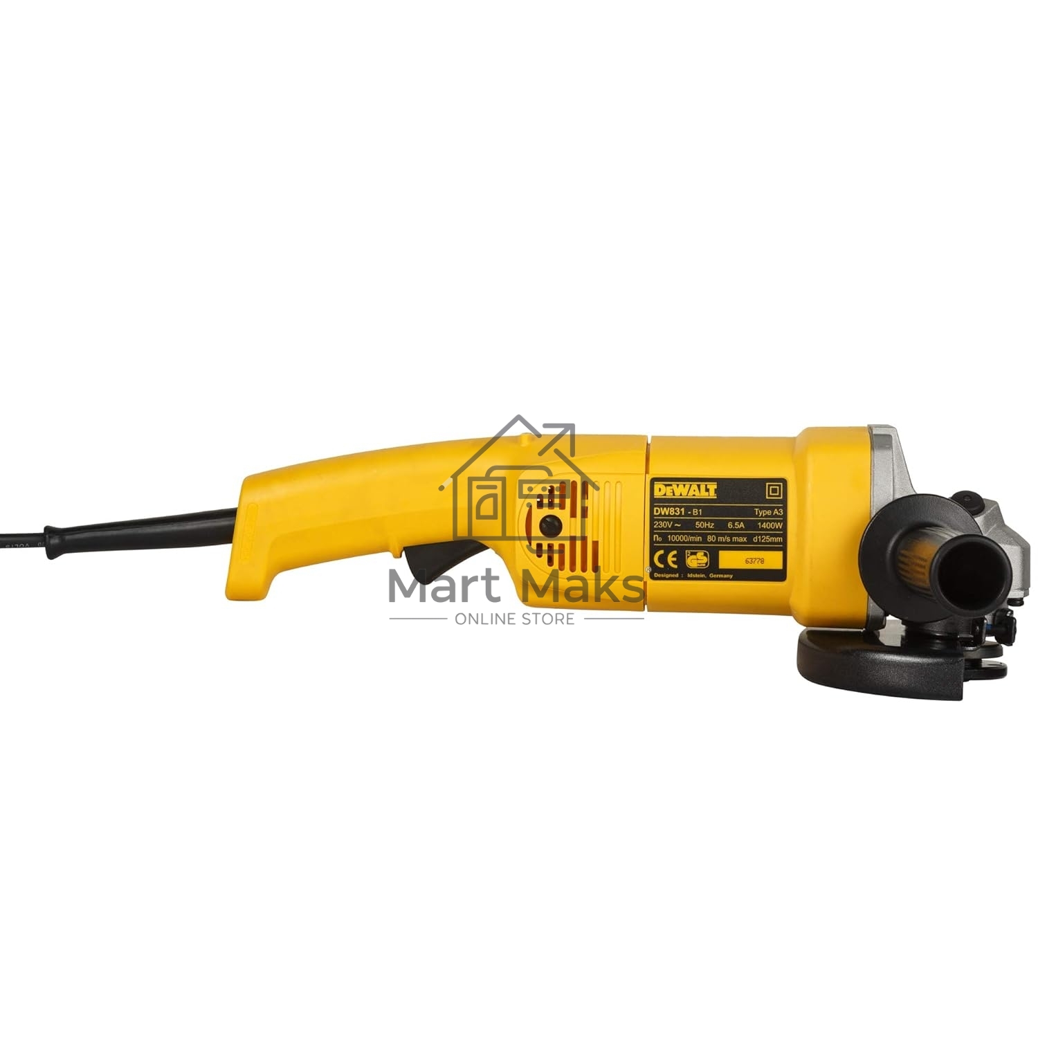 Углошлифовальная машина сетевая DeWALT 1400 Вт, 125 мм. DW831