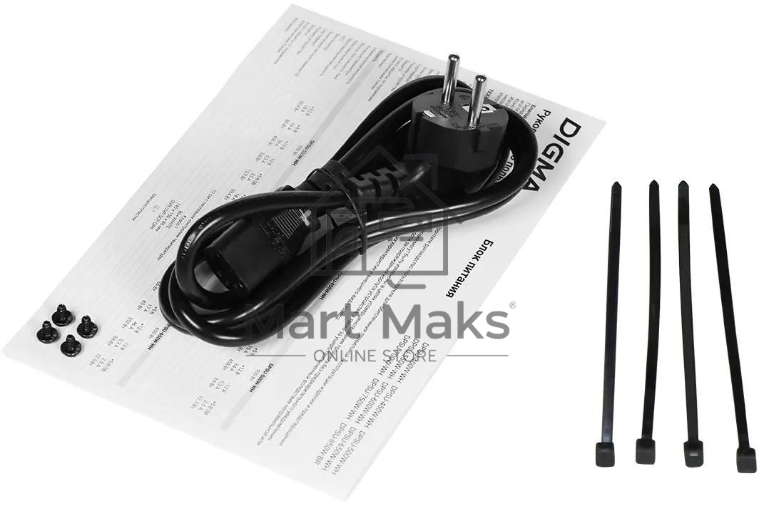 Блок питания Digma DPSU-750W-WH RTL, 750Вт, 80 PLUS, 120мм, черный