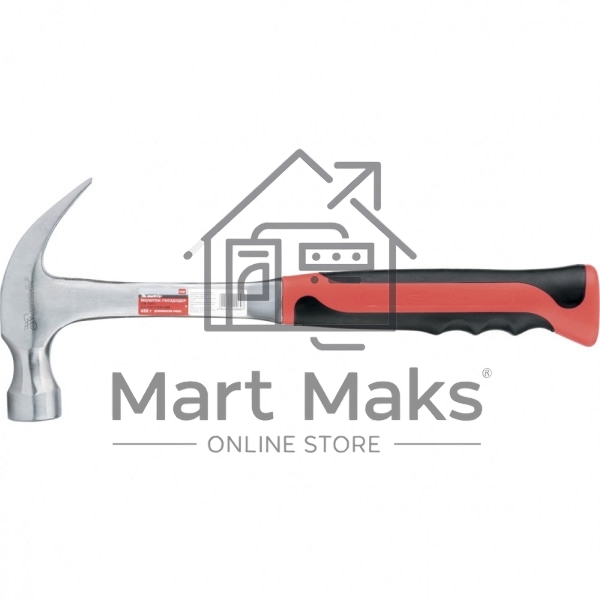 Молоток-гвоздодер Matrix 10460, 450 г, цельнометаллический, двухкомпонентная рукоятка