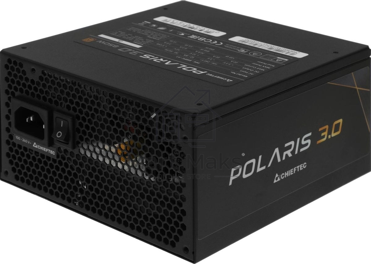 Блок питания Chieftec Polaris 3.0 PPS-850FC-A3, 850Вт, 80 PLUS Gold, 140мм, модульный, черный Блок питания Chieftec Polaris 3.0 PPS-850FC-A3, 850Вт, 80 PLUS Gold, 140мм, модульный, черный