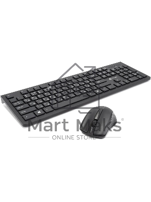 Комплект клавиатура+мышь Oklick 250M беспроводной, USB, 1000 DPI, чёрный