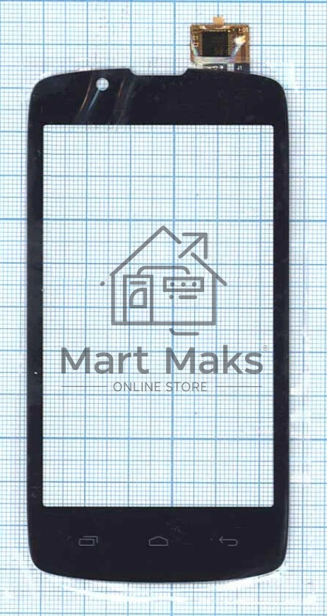 Сенсорное стекло (тачскрин) для Fly IQ4490 Era Nano 4, черное