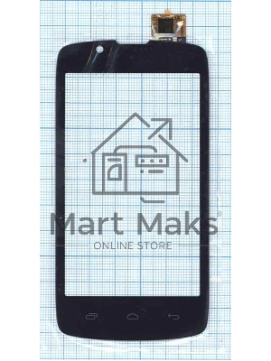 Сенсорное стекло (тачскрин) для Fly IQ4490 Era Nano 4, черное