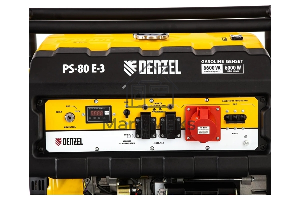 Электрогенератор бензиновый Denzel PS 80 E-3, 6.5 кВт, 85 дБ, 87 кг