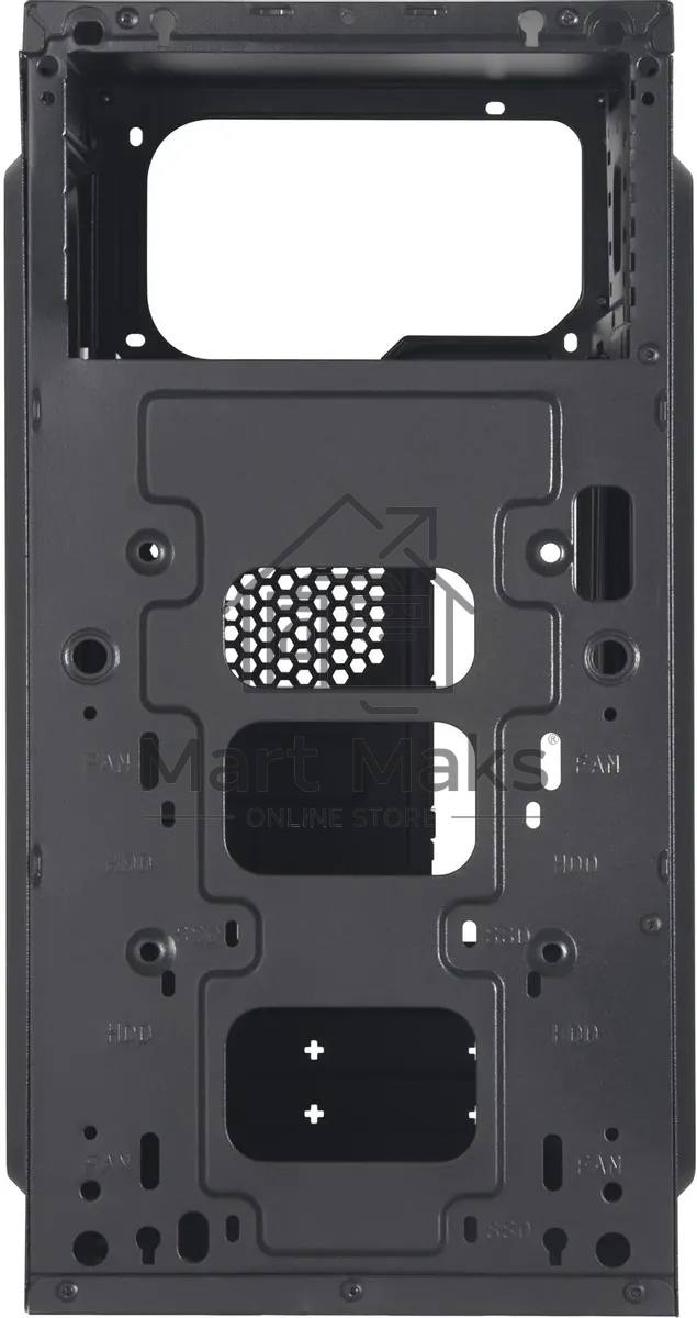 Компьютерный корпус KingPrice KPCC-MN208 черный без БП mATX 1x80мм 2x120мм 2xUSB 2.0 audio
