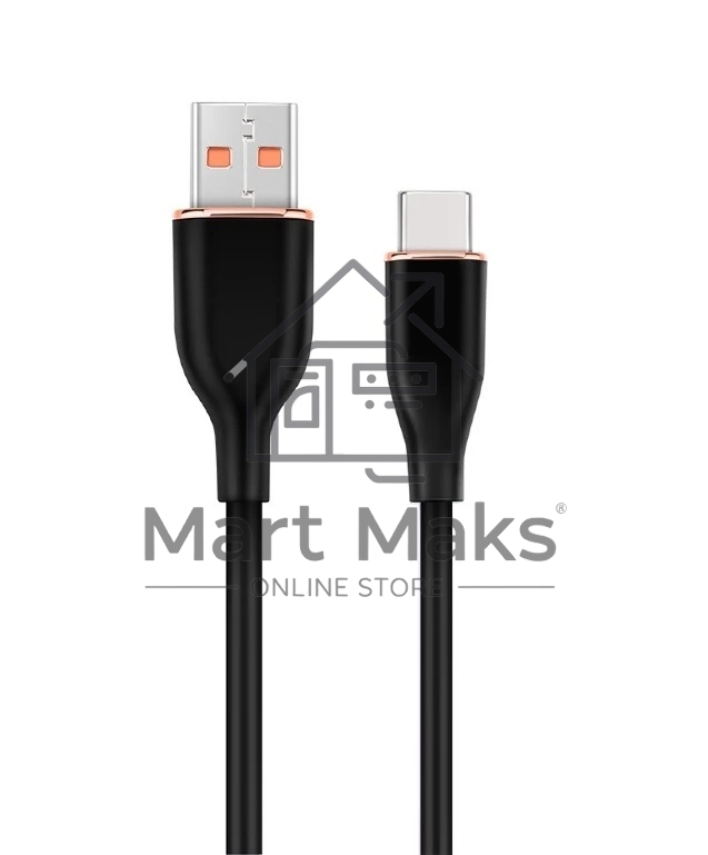 Кабель USB2.0 Cablexpert CC-USB2S-AMCM-1M-BK AM/Type-C, 3А, 18Вт, QC3.0, силиконовый, медь, 1м, черный, пакет