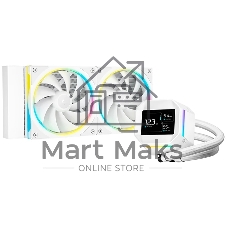 Система жидкостного охлаждения Deepcool LM240 WH ARGB Soc-AM5/AM4/1200/1700/1851 белый 4-pin 19-36dB Al LCD 220W 1404gr Ret (R-LM240-WHDMMC-1)