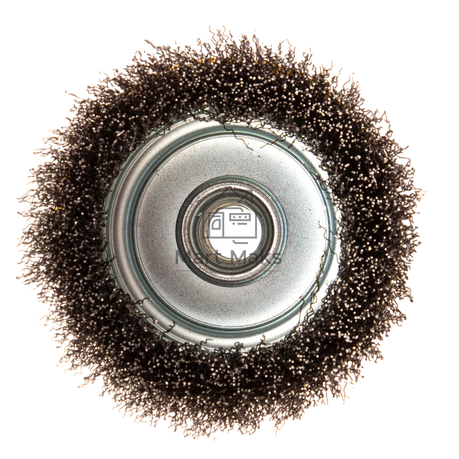 Щетка для УШМ Denzel 100 мм, М14, чашка, витая нержавеющая проволока 0,3 мм