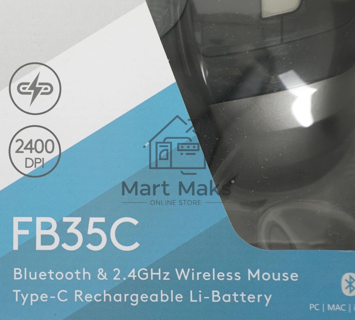 Мышь беспроводная A4Tech Fstyler FB35C серый/черный, 2000 dpi, радиоканал, Bluetooth, USB, кнопки - 6