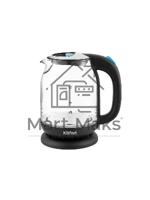 Чайник электрический Kitfort КТ-654-1 1.7л. 2200Вт голубой (корпус: стекло)
