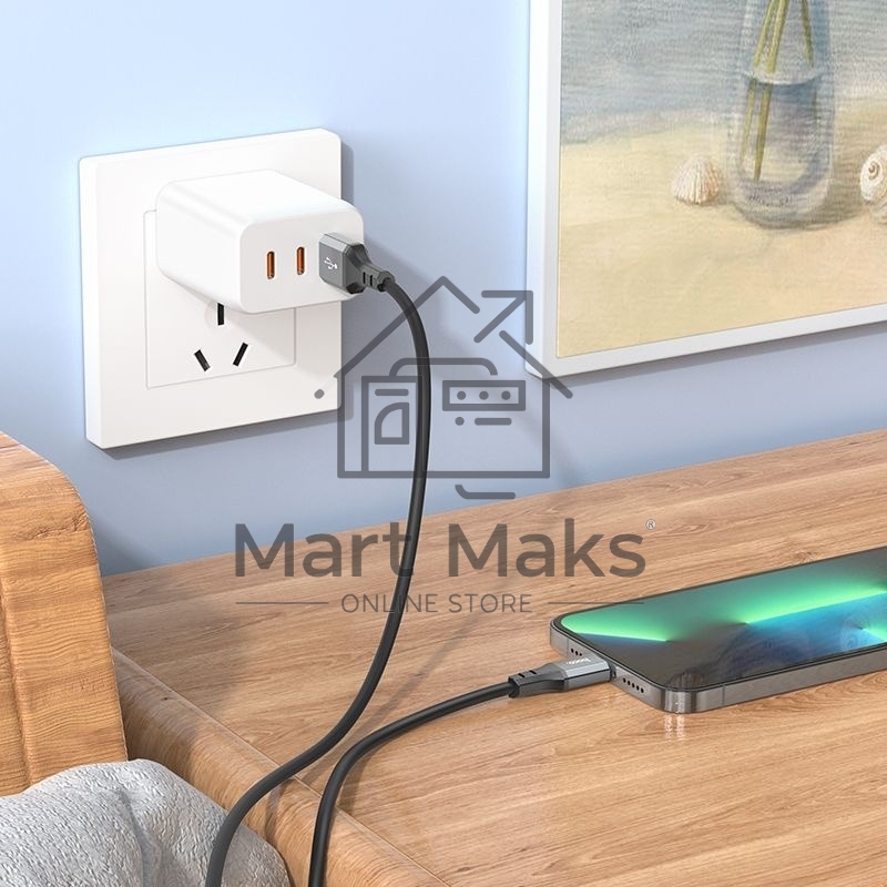 Кабель Hoco X92 Honest IP USB (m)-Lightning (m) 3м черный коробка