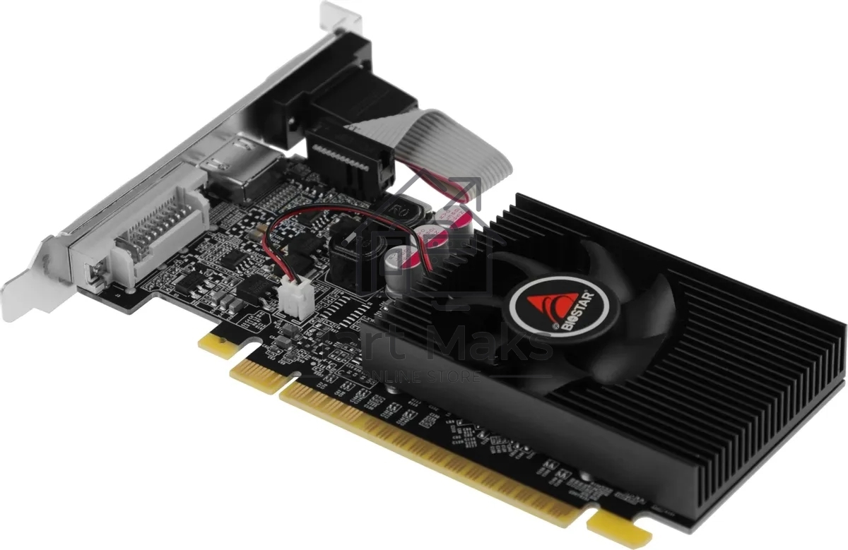 Видеокарта Biostar PCI-E G210-1GB D3 LP NVIDIA GeForce 210 1Gb 64bit DDR3 589/1333 DVIx1 HDMIx1 CRTx1 Ret low profile