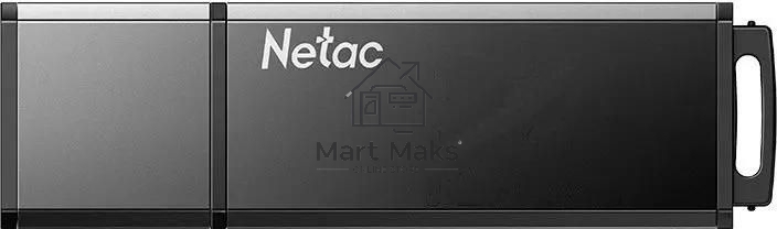 Флешка USB R/W R/W Netac U351 NT03U351N-016G-30BK, 16Gb, USB3.0, с колпачком, металлическая, чёрная