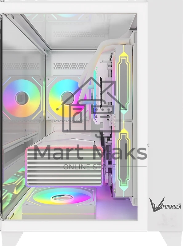 Компьютерный корпус AeroCool/Formula Crystal Z9ML Floe белый без БП mATX 4x120мм 2xUSB 3.0 1xUSB3.1 audio bott PSU