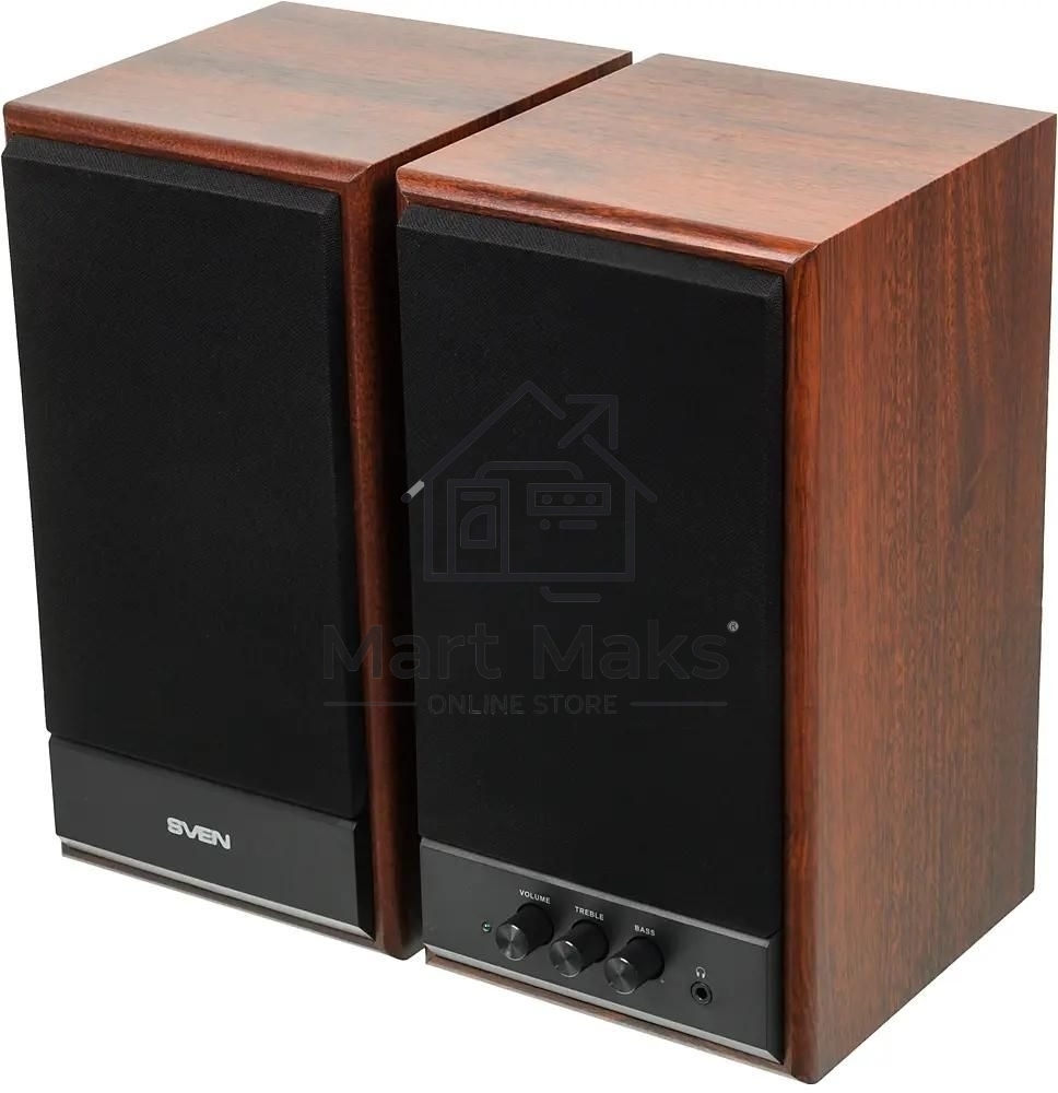Акустическая система SVEN SPS-702 2.0 коричневый/орех 40Вт