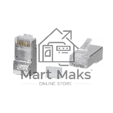 Коннектор Cabeus 8P8C-SH-C6-TWP RJ-45 под витую пару, категория 6, экранированный, универсальный, со вставкой