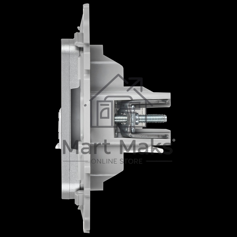 Розетка компьютерная RJ45 категория 6 UTP РК6-1-0-ФлА алюминий FLITE