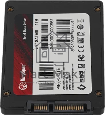 Накопитель SSD KingSpec P3-1TB, 1024GB, SATA, 2.5