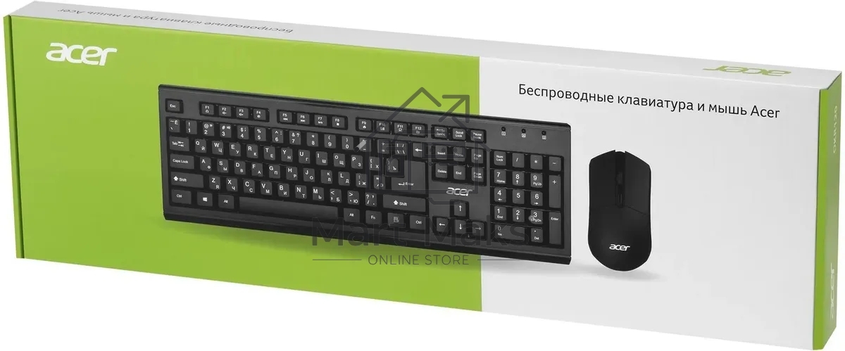 Клавиатура + мышь Acer OKR120 клав:черный мышь:черный USB беспроводная Multimedia