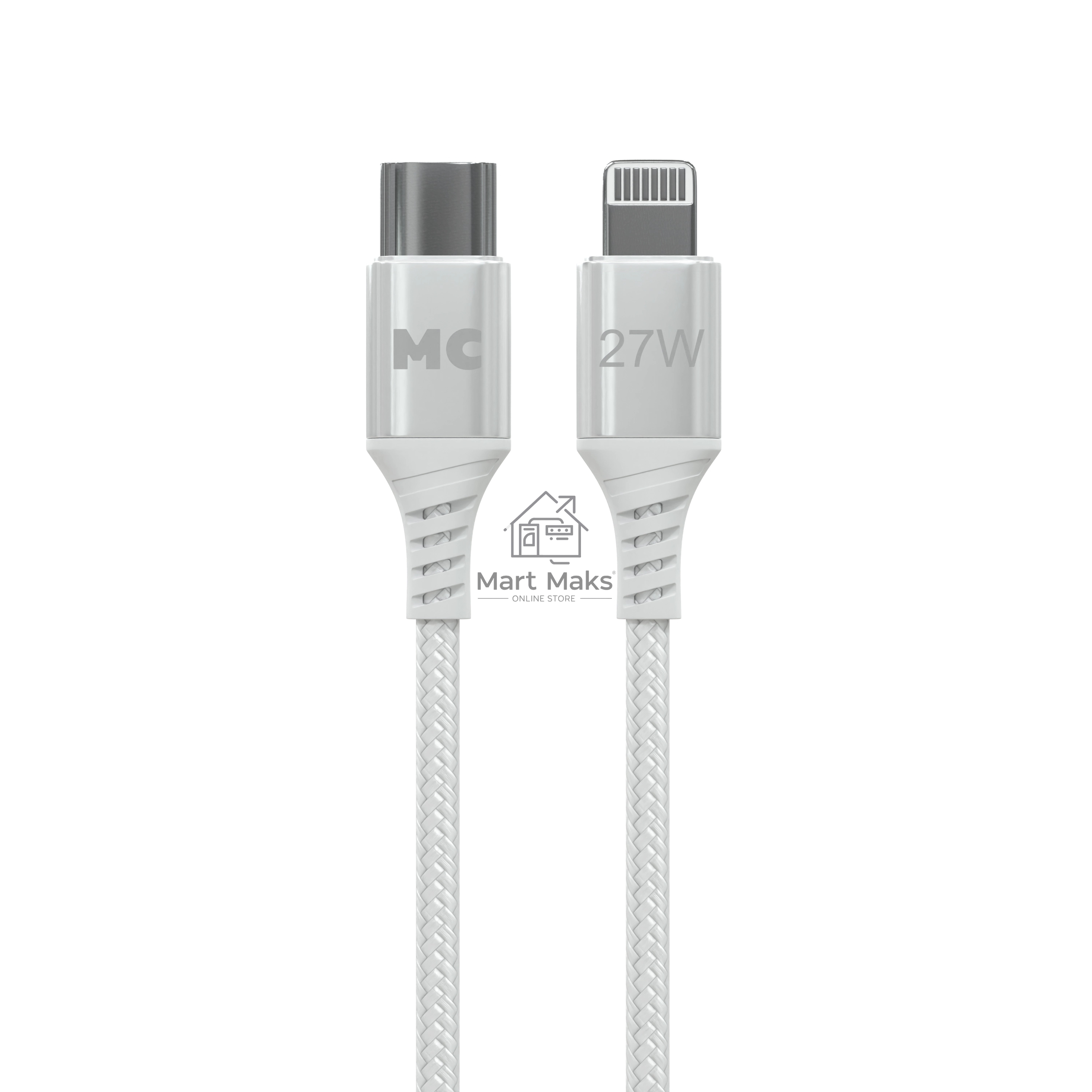 Кабель MORE CHOICE (4620202554192) K69ia 2м USB 3.0A PD 27W для Lightning ng 8-pin Type-C - 2м, белый