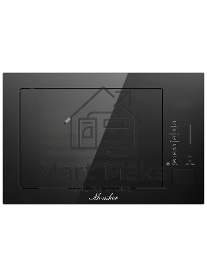 Встраиваемая микроволновая печь MONSHER, ВхШхГ 385х595х367, объем 25 л, мощность 850 Вт, 5 уровней мощности, гриль, 8 автоматических программ, размораживание, сенсорное управление, цвет черный