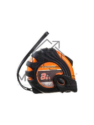 Рулетка PATRIOT MTP-8, ударопрочный корпус, обрезиненная, 8м