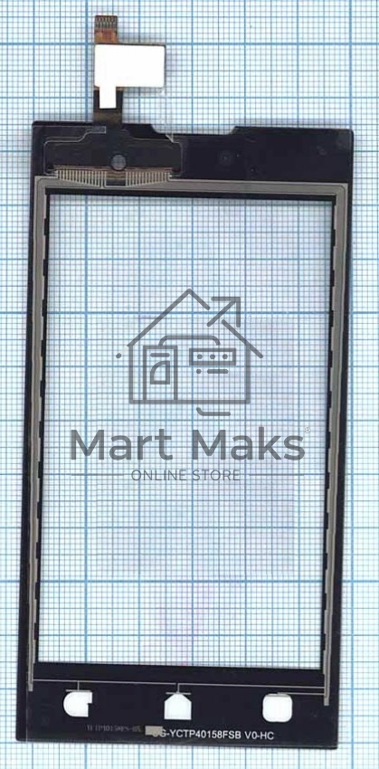 Сенсорное стекло (тачскрин) для ZTE V815W v2, черное