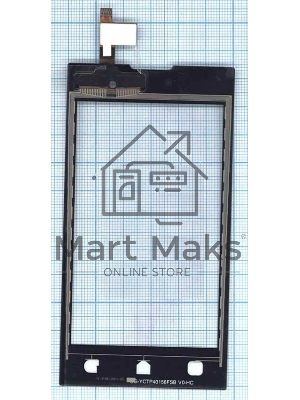Сенсорное стекло (тачскрин) для ZTE V815W v2, черное