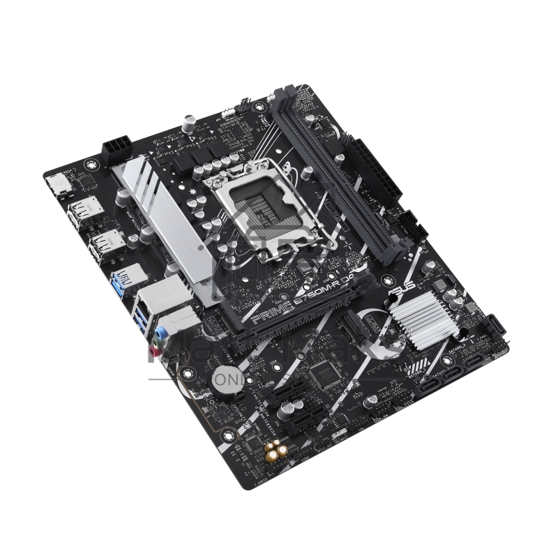 Материнская плата ASUS PRIME B760M-R D4, LGA 1700, Intel B760, 2xDDR4, 4xSATA, 2xM.2, 1xPCIe 4.0 x16, 1xPCIe x1, 1xHDMI, 1x 2.5Gb LAN, 4xUSB-A 2.0, 4xUSB-A 3.2 Gen 1, 3x3.5 мм, 7.1, mATX