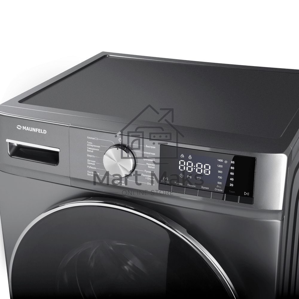 Стиральная машина Maunfeld MFWM127ISB02 графит, загрузка фронтальная 7кг, 1200 об/мин., класс: A+++