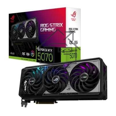 Видеокарта ASUS RTX5070 ROG STRIX OC 12GB GDDR7 192bit 3xDP 2xHDMI 3FAN RTL ROG-STRIX-RTX5070-O12G-GAMING