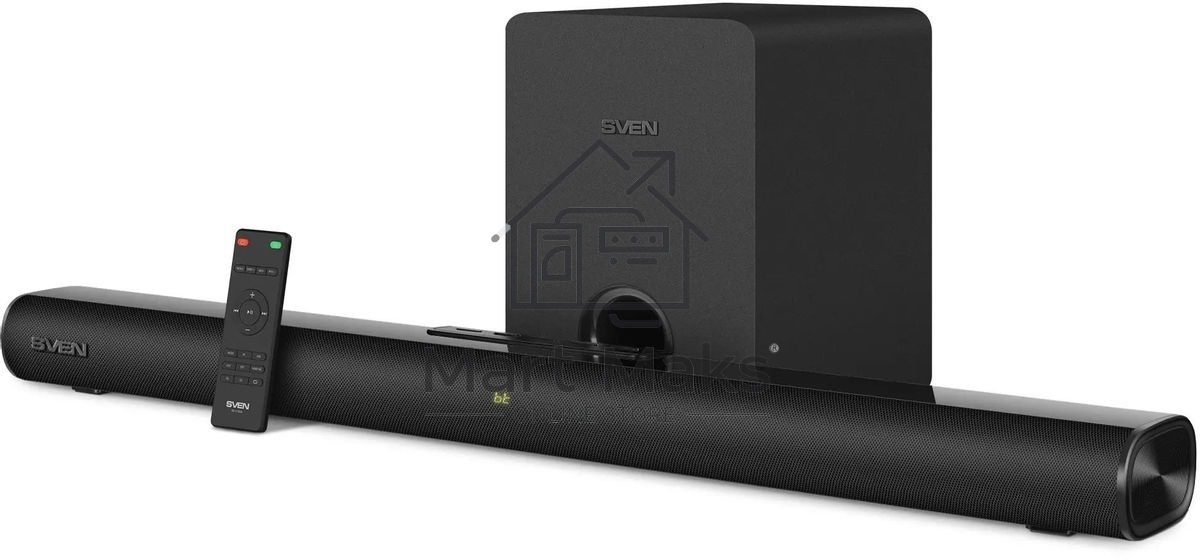 Саундбар SVEN SB-2150A черный (2 x 40W, Bluetooth сабвуфер 100W, пульт ДУ, LED-дисплей, HDMI, USB)