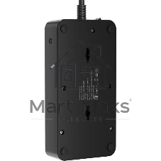 Сетевой фильтр AGNI TP-FS6E-3m-black 6 розеток, 16А, 4000Вт, 220-250В, 3 м, 3x1,5mm2, черный