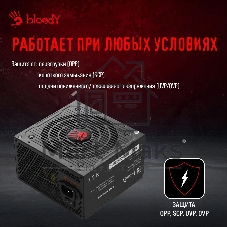 Блок питания Bloody BD-PS700W, 700Вт, 80 PLUS WHITE, 120мм, черный
