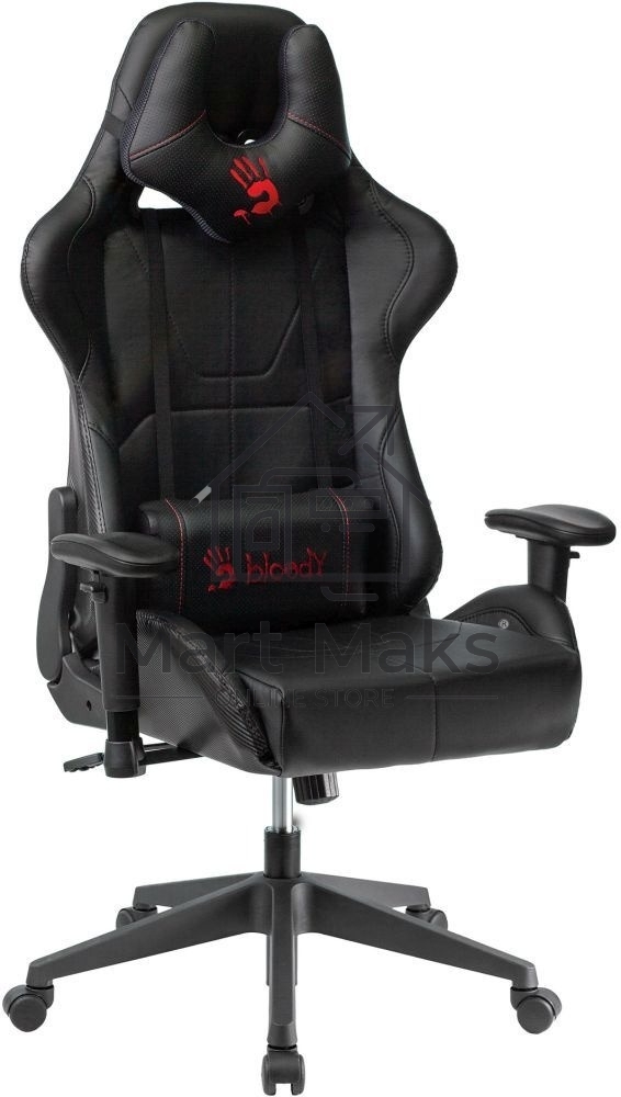 Кресло игровое A4Tech Bloody GC-500, черный, эко.кожа, крестовина пластик