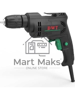 Дрель сетевая безударная DWT BMP04-10 C/450 Вт/до 3300 об.в мин/1.0-10 мм/реверс/кабель 2 м/черный (BMP04-10 C)
