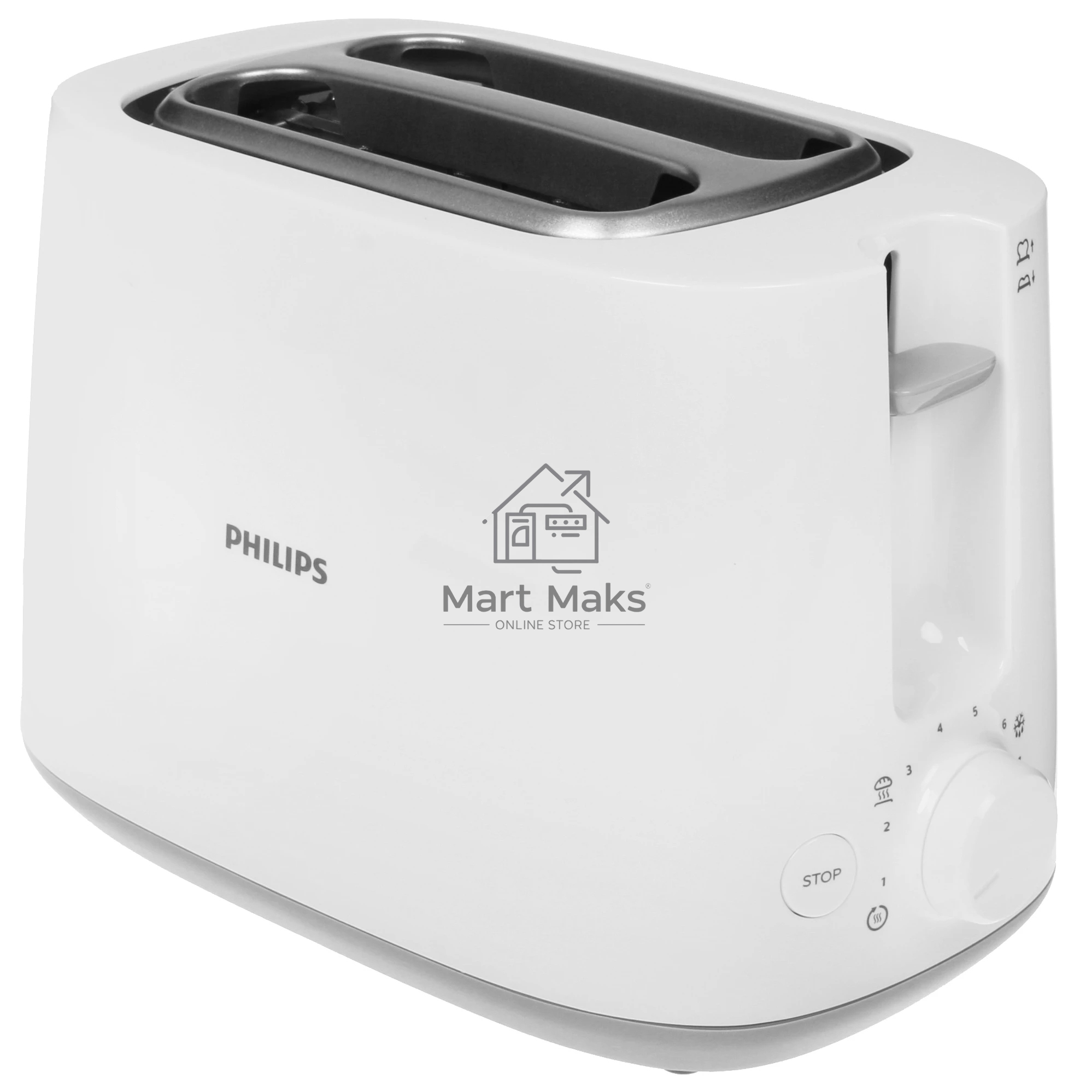 Тостер Philips HD2581/00 белый, 830 Вт, 2 слота
