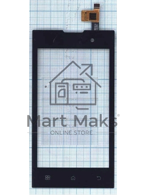 Сенсорное стекло (тачскрин) для ZTE V815W v2, черное