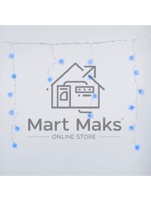 Бахрома светодиодная 1,8м 48 светодиодов синий свет Провод прозрачный ULD-B1805-048/DTA BLUE IP20